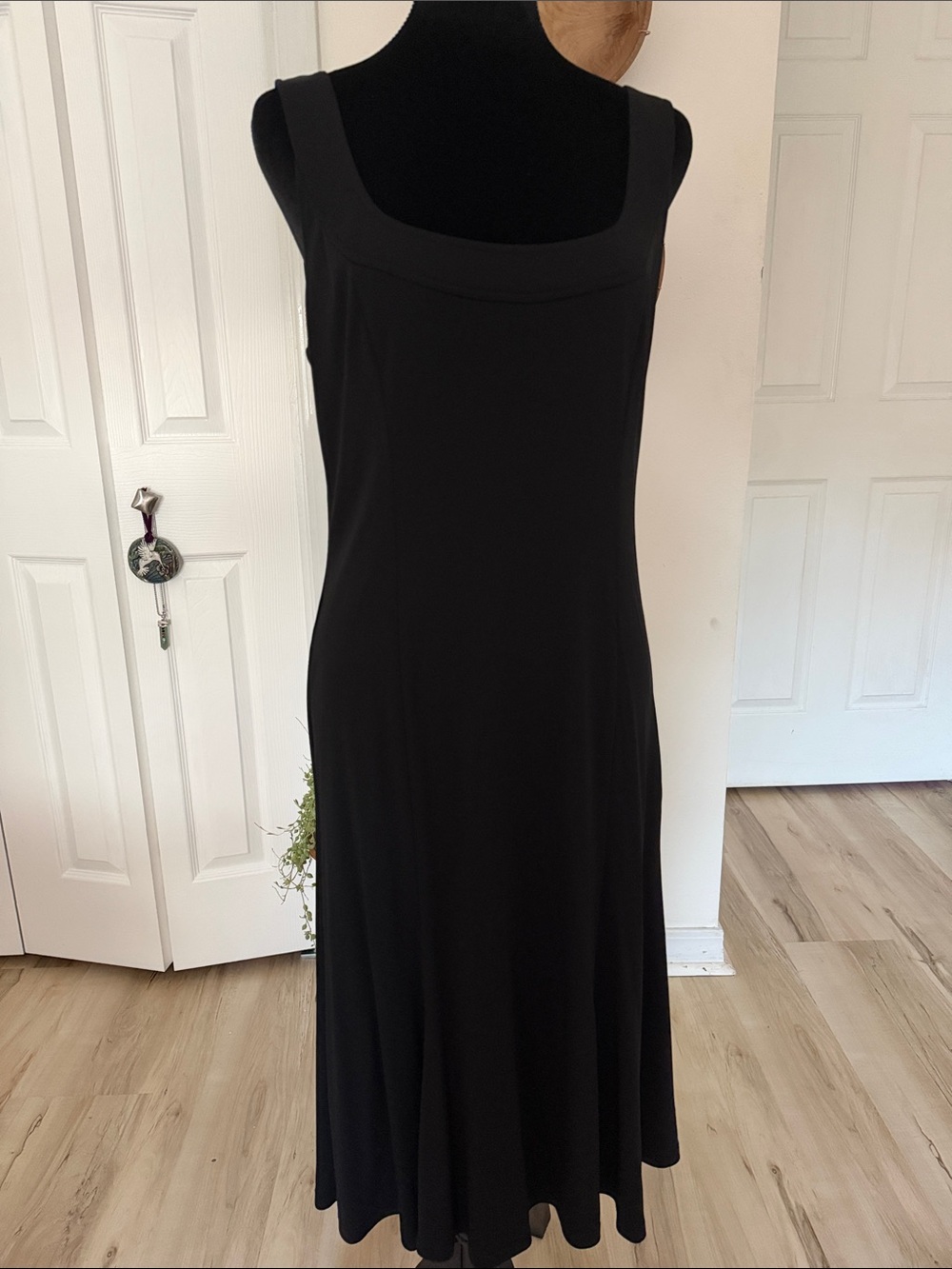 Ralph Lauren Black Midi Scoop-Neck Dress
